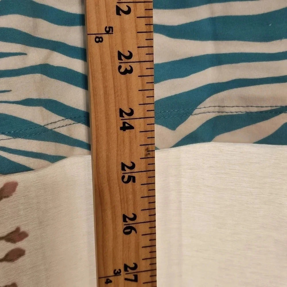 Michael Kors Top Shirt MK Jeweled Sparkle MK Logo Blue White Sz S NWT #0039 - Picture 4 of 8